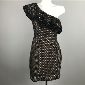 J. Crew One Shoulder Eyelet Lace Dress Size 2